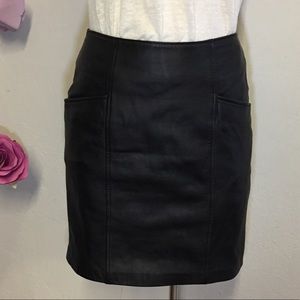 Cynthia Steffe Leather Skirt, 0